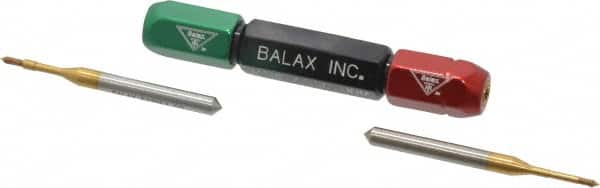 Balax 90556-000 2 Piece, M1.40 x 0.300 Thread Size, High Speed Tool Steel Miniature Plug Thread Go No Go Gage Set 
