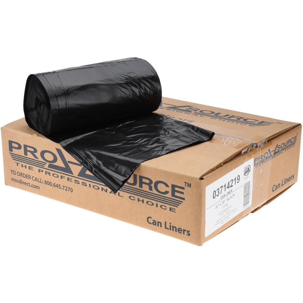 Trash Bags: 30 gal, 1.35 mil, 100 Pack