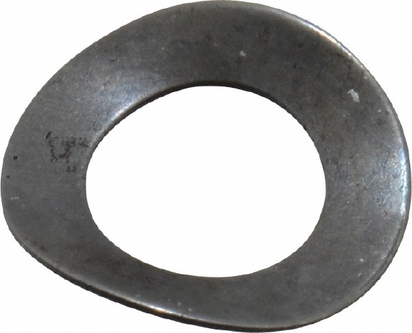 Curved Disc Spring: 0.2" ID, 0.047" OAH, 0.37" OD - Steel, 0.033" Deflection, 870.2 lb Load at Deflection