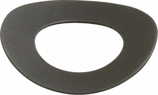 Curved Disc Spring: 0.395" ID, 0.086" OAH, 0.735" OD - Steel, 0.041" Deflection, 16.4 lb Load at Deflection