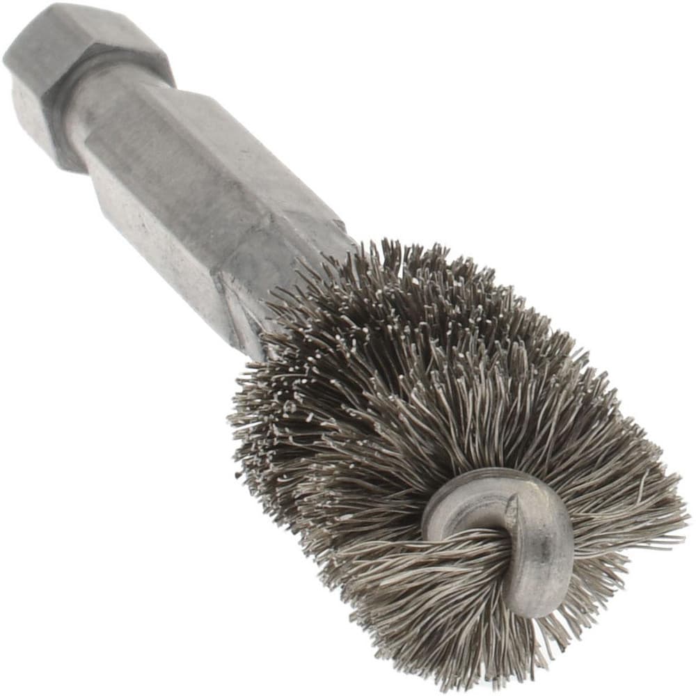 Made in USA - 3/8 Inch Inside Diameter, 1/2 Inch Actual Brush Diameter,  Carbon Steel, Power Fitting and Cleaning Brush - 03715638 - MSC Industrial  Supply