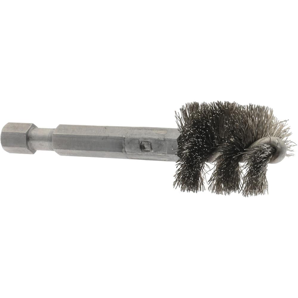 5/8 Inch Inside Diameter, 3/4 Inch Actual Brush Diameter, Stainless Steel, Power Fitting and Cleaning Brush