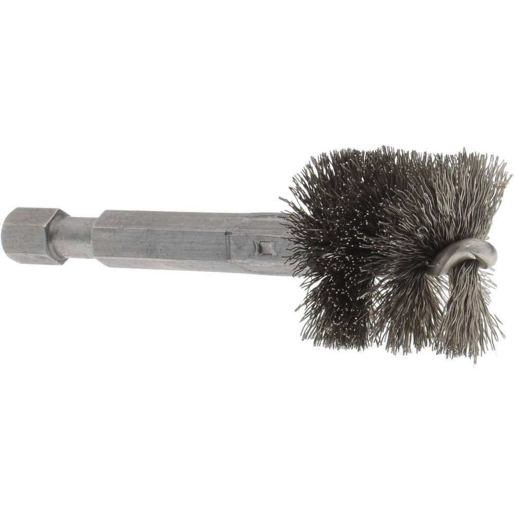 3/4 Inch Inside Diameter, 7/8 Inch Actual Brush Diameter, Stainless Steel, Power Fitting and Cleaning Brush