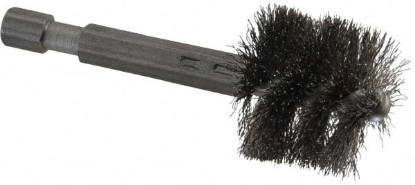 7/8 Inch Inside Diameter, 1 Inch Actual Brush Diameter, Stainless Steel, Power Fitting and Cleaning Brush