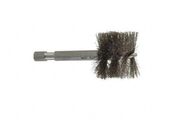 1 Inch Inside Diameter, 1-1/8 Inch Actual Brush Diameter, Stainless Steel, Power Fitting and Cleaning Brush