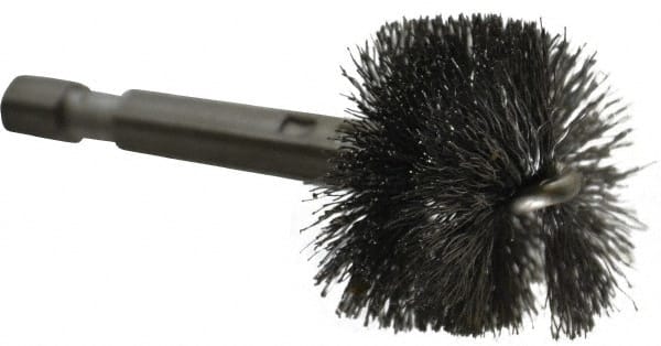 1 Inch Inside Diameter, 1-1/8 Inch Actual Brush Diameter, Carbon Steel, Power Fitting and Cleaning Brush