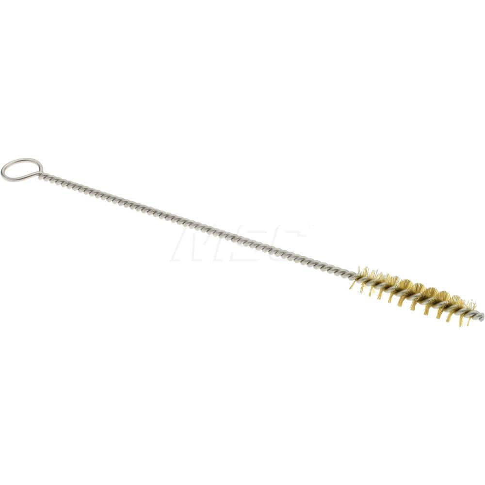 3/4" Long x 3/16" Diam Brass Twisted Wire Bristle Brush