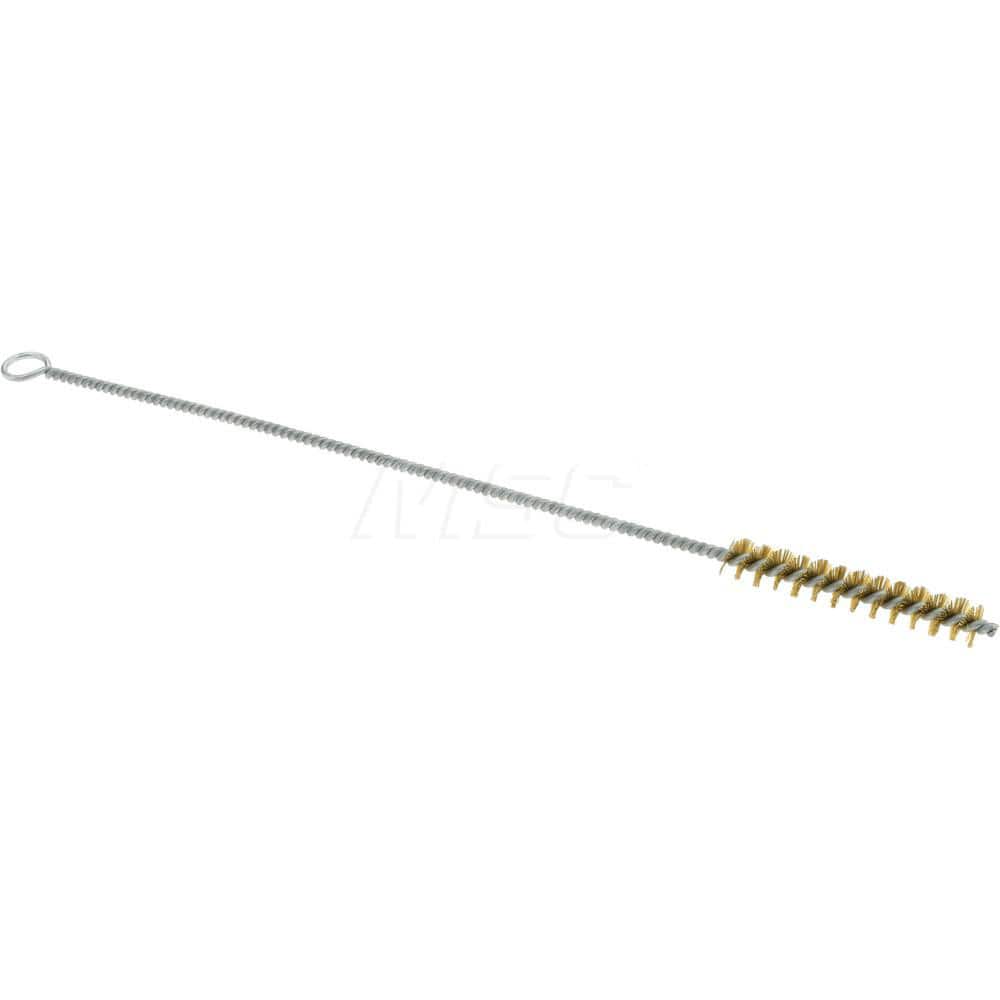1-1/2" Long x 1/4" Diam Brass Twisted Wire Bristle Brush