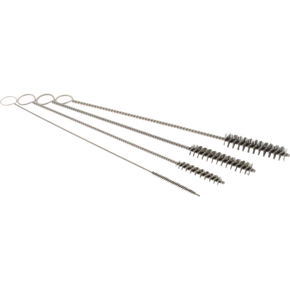Scratch Brush Set: Stainless Steel, 1/2, 1/4, 1/8 & 3/8" Trim Length