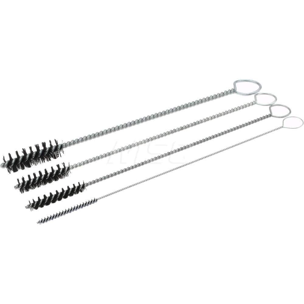 Scratch Brush Set: Nylon, 1/2, 1/4, 1/8 & 3/8" Trim Length