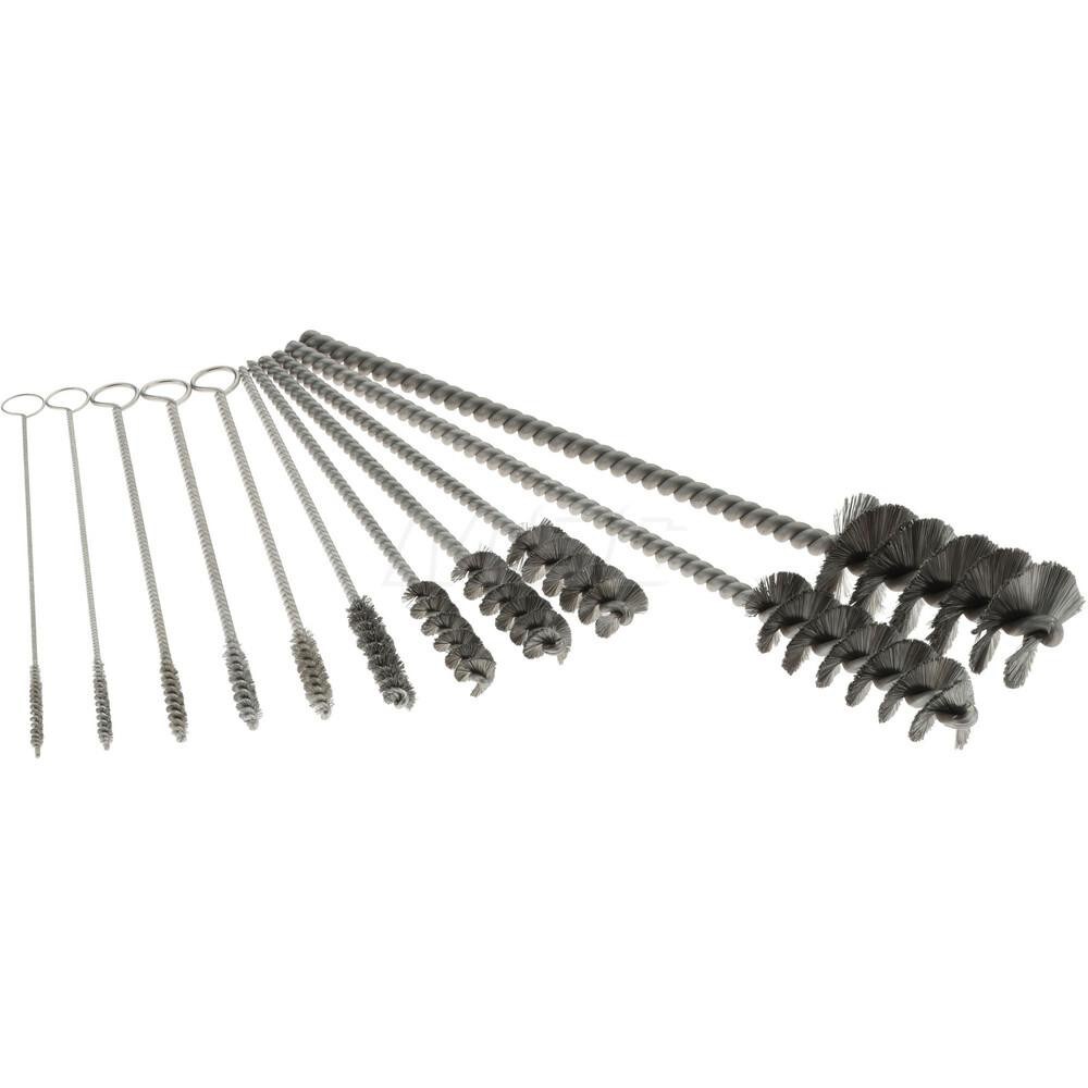Scratch Brush Set: Stainless Steel, 1/2, 1/4, 3/4, 3/8 & 5/16" Trim Length