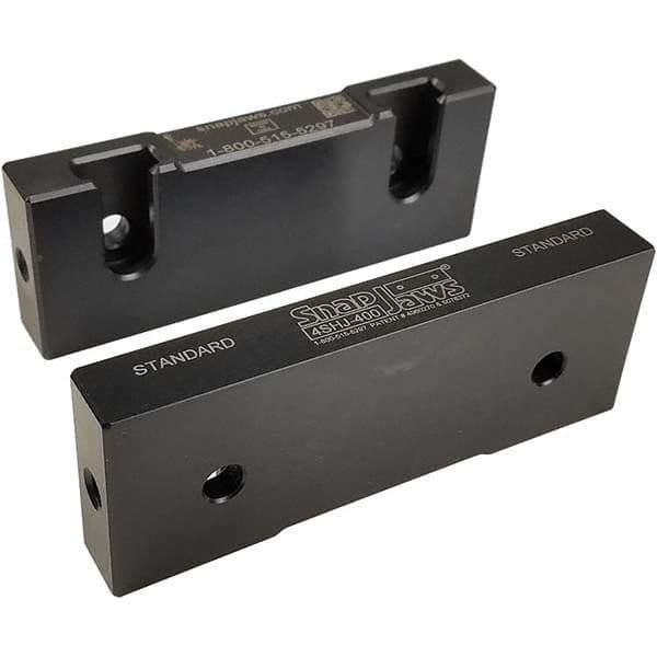 Snap Jaws 4SHJ-400 Vise Jaw: 4" Wide, 1.155" High, 0.55" Thick, Flat 