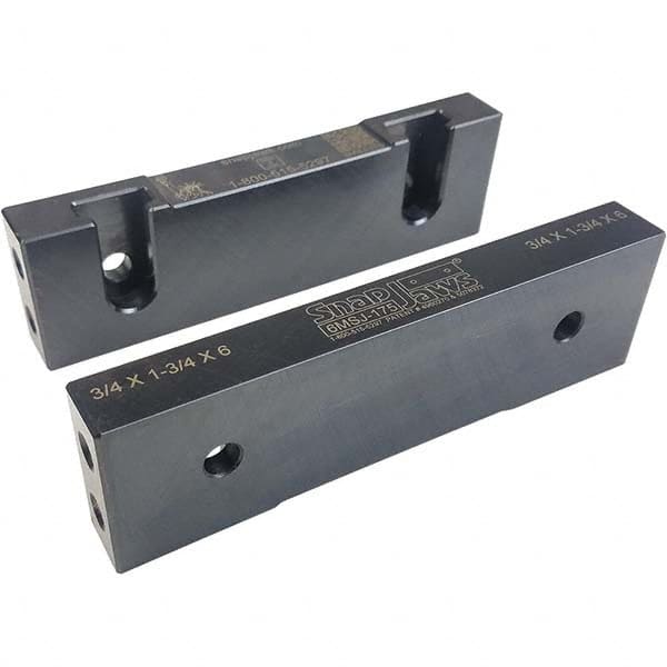 Snap Jaws 6MSJ-175 Vise Jaw: 6" Wide, 1.75" High, 0.75" Thick, Flat 