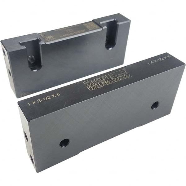Snap Jaws 6MSJ-250 Vise Jaw: 6" Wide, 2.5" High, 1" Thick, Flat 