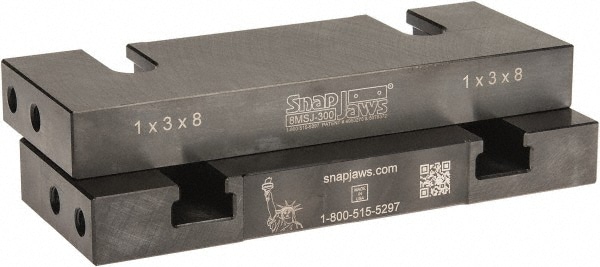 Snap Jaws 8MSJ-300 Vise Jaw: 8" Wide, 3" High, 1" Thick, Flat Image