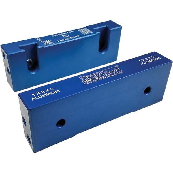 Snap Jaws 6MAJ-200 Vise Jaw: 6" Wide, 2" High, 1" Thick, Flat 