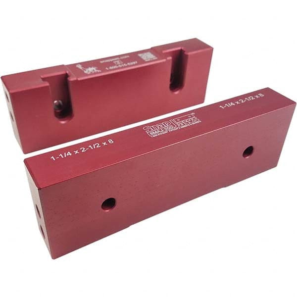 Snap Jaws 8MAJ-250 Vise Jaw: 8" Wide, 2.5" High, 1.25" Thick, Flat 