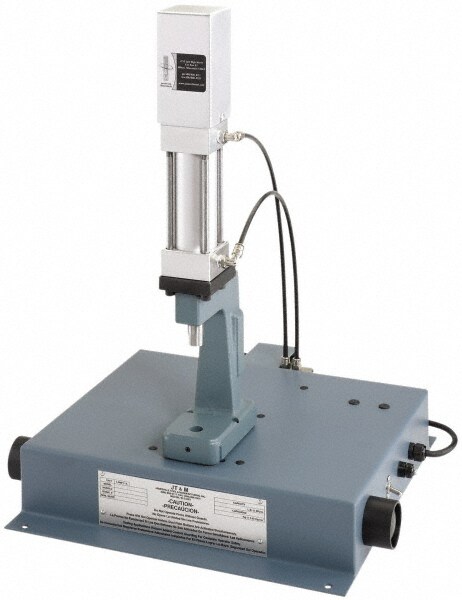 Pneumatic Arbor Press: 3/4" Ram, 2-1/16" Throat Depth, 3" Stroke, 5" Max Work Height