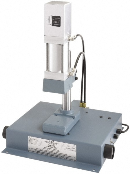 Pneumatic Arbor Press: 3/4" Ram, 3-3/16" Throat Depth, 3" Stroke, 8-5/16" Max Work Height