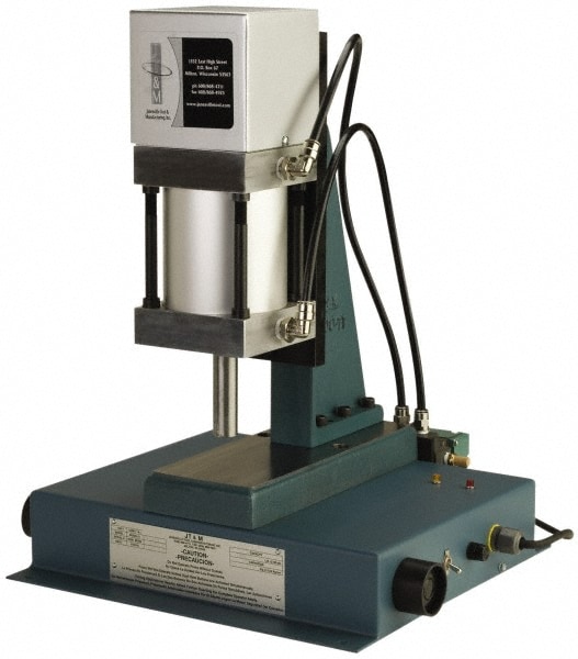 Pneumatic Arbor Press: 1" Ram, 4-13/16" Throat Depth, 3" Stroke, 5-3/4" Max Work Height