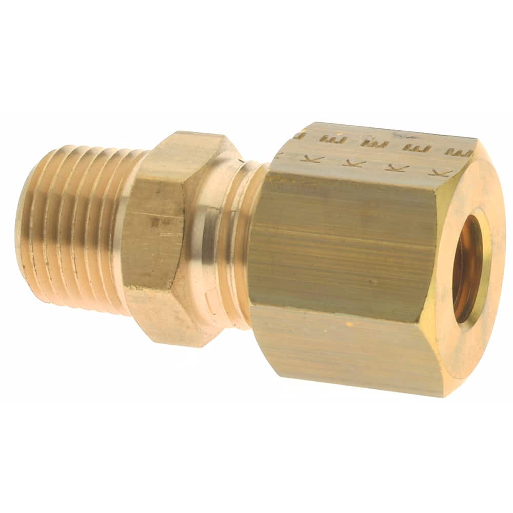 WCMP06/02 Aignep Brass Compression Stud Tube OD 6mm x BSPP Male Thread 1/8" 