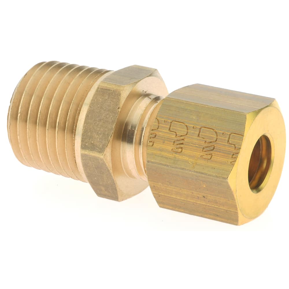 Legris - 6mm Tube OD x 1/4 BSPT Brass Compression Tube Male Connector 6mm Vs 1 4 Tubing