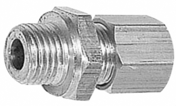 Legris 12mm Tube OD x M18x1.5 Thread Brass Compression Tube Male Connector - Comp x Metric Thread Ends, 320 Max psi, -40 to 210° F