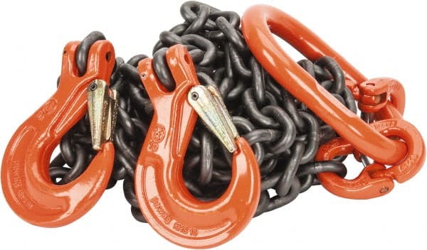 Chain Sling: 10" Wide, 10' Long, Steel