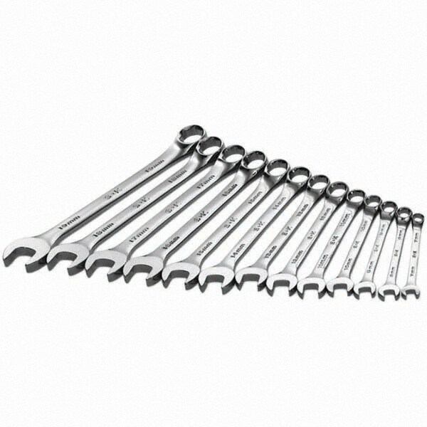 Combination Wrench Set: 13 Pc, Metric