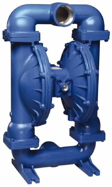 Air Operated Diaphragm Pump: 3" NPT, Stainless Steel Housing
