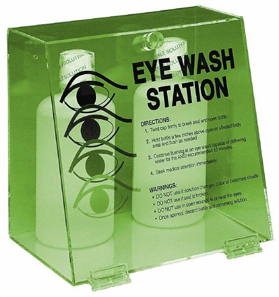 Disposable Eye Wash Bottles & Stations; Type: Double Station ; Includes: Station Only/No Bottles Included ; PSC Code: 4240