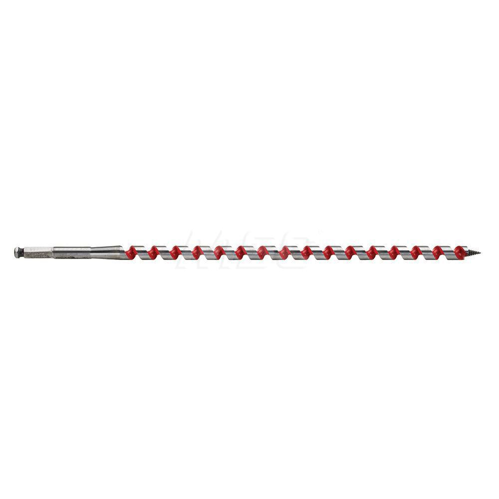 9/16", 7/16" Diam Hex Shank, 18" Overall Length with 15" Twist, Ship Auger Bit