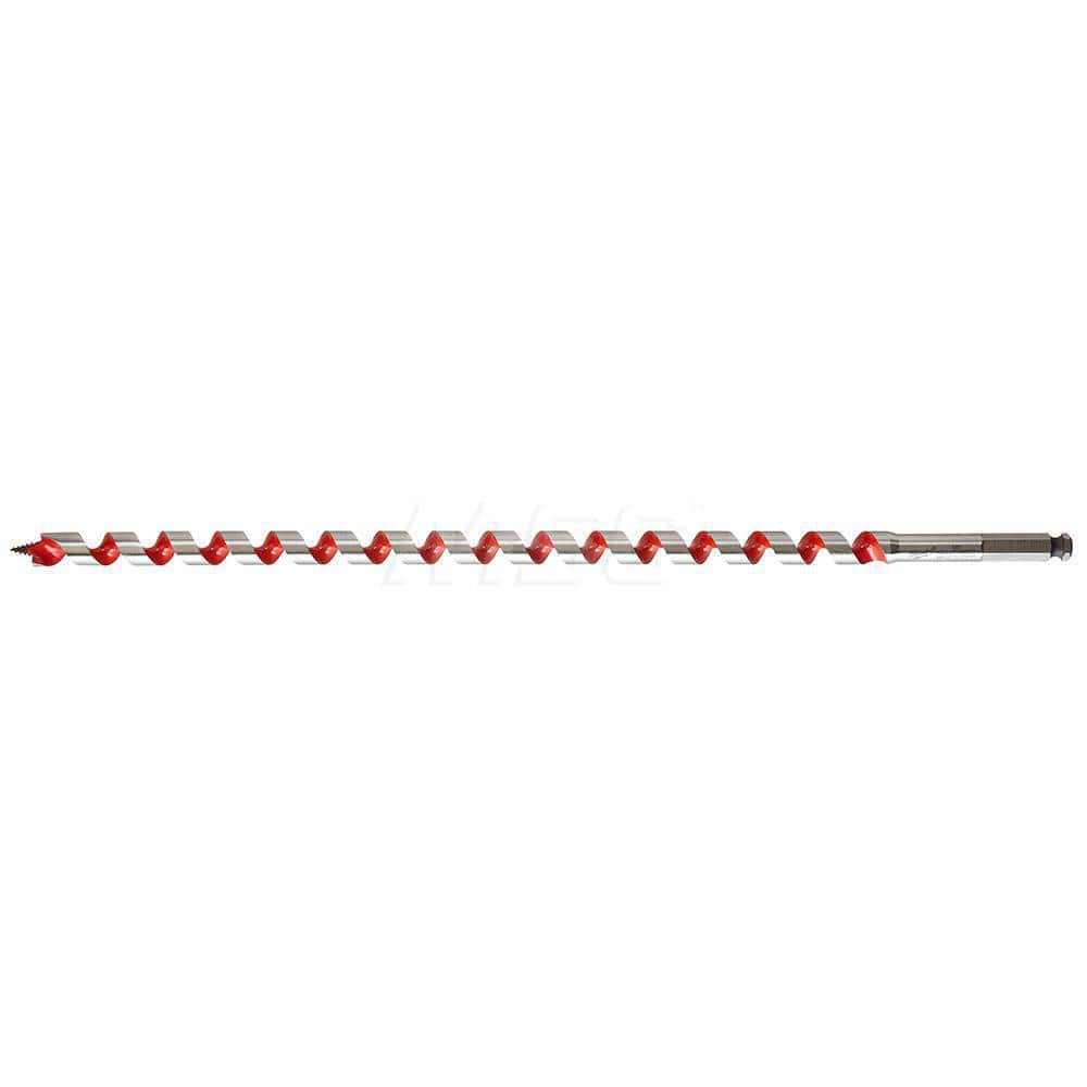 5/8", 7/16" Diam Hex Shank, 18" Overall Length with 15" Twist, Ship Auger Bit