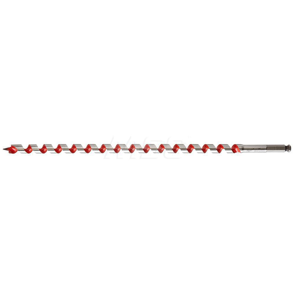 5/8", 7/16" Diam Hex Shank, 18" Overall Length with 15" Twist, Ship Auger Bit