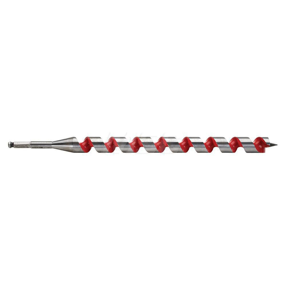 1-1/8", 7/16" Diam Hex Shank, 18" Overall Length with 15" Twist, Ship Auger Bit