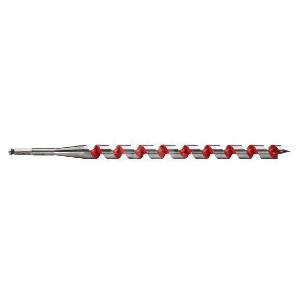 1-1/4", 7/16" Diam Hex Shank, 18" Overall Length with 15" Twist, Ship Auger Bit
