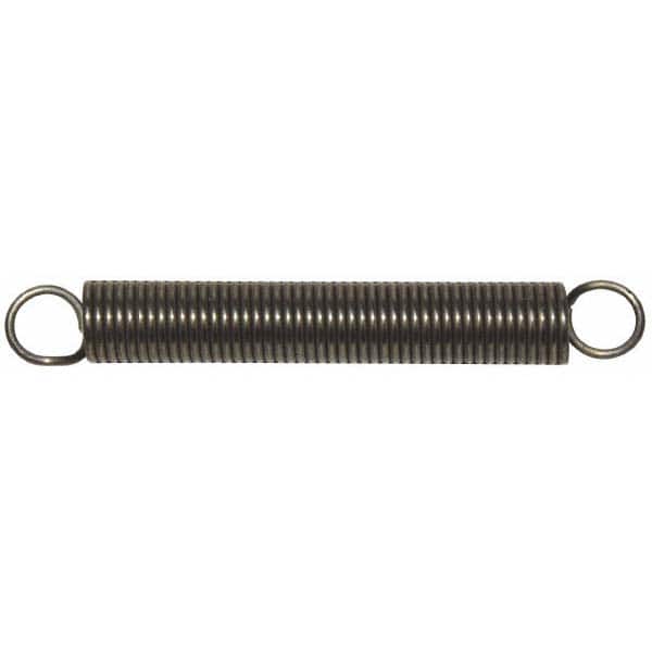 Extension Spring: 0.24" OD, 1/2" Extended Length, 0.031" Wire Dia