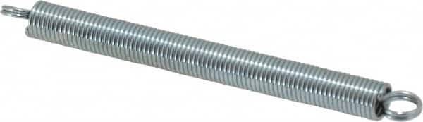 Gardner Spring 411C Extension Spring: 0.25" OD, 4.56 lb Max Load, 4.56" Extended Length, 0.0317" Wire Dia 