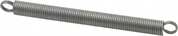 Extension Spring: 0.5" OD, 15.58 lb Max Load, 15.58" Extended Length, 0.0625" Wire Dia