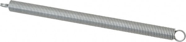 Extension Spring: 0.5" OD, 15.58 lb Max Load, 15.58" Extended Length, 0.0625" Wire Dia