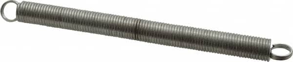 Extension Spring: 0.625" OD, 21.1 lb Max Load, 21.1" Extended Length, 0.072" Wire Dia