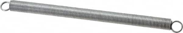 Extension Spring: 0.625" OD, 21.1 lb Max Load, 21.1" Extended Length, 0.072" Wire Dia