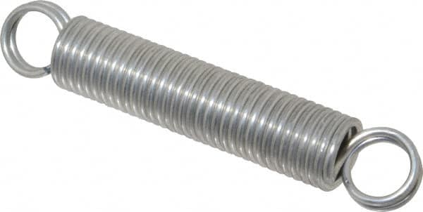 Extension Spring: 0.75" OD, 31.18 lb Max Load, 31.18" Extended Length, 0.0915" Wire Dia