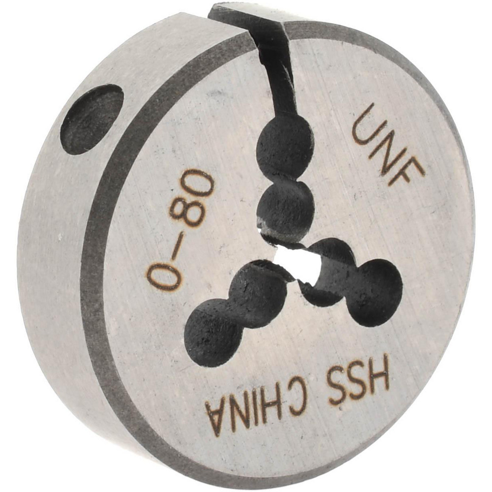 Round Die: #0-80, High Speed Steel