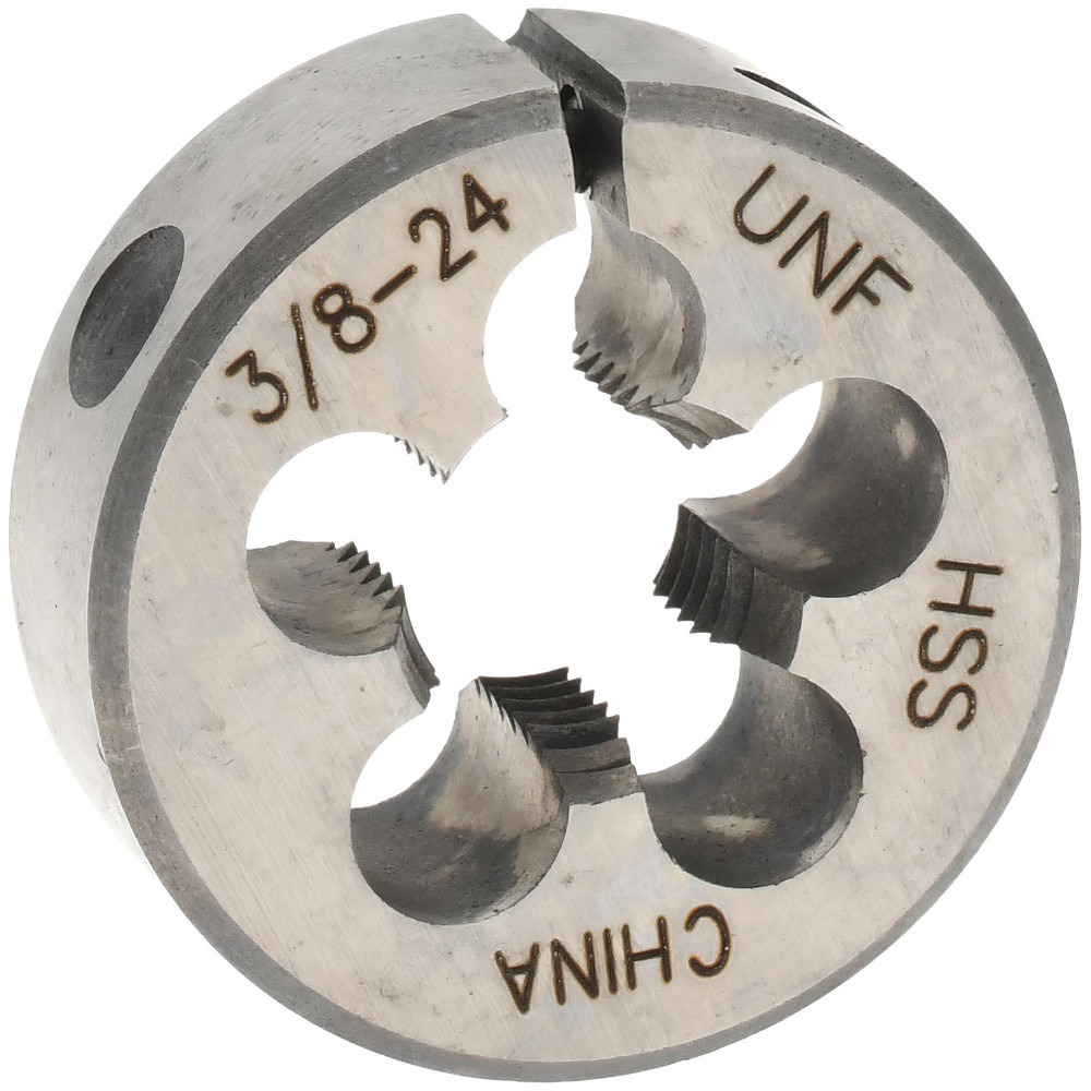 Round Die: 3/8-24, 1" OD, High Speed Steel