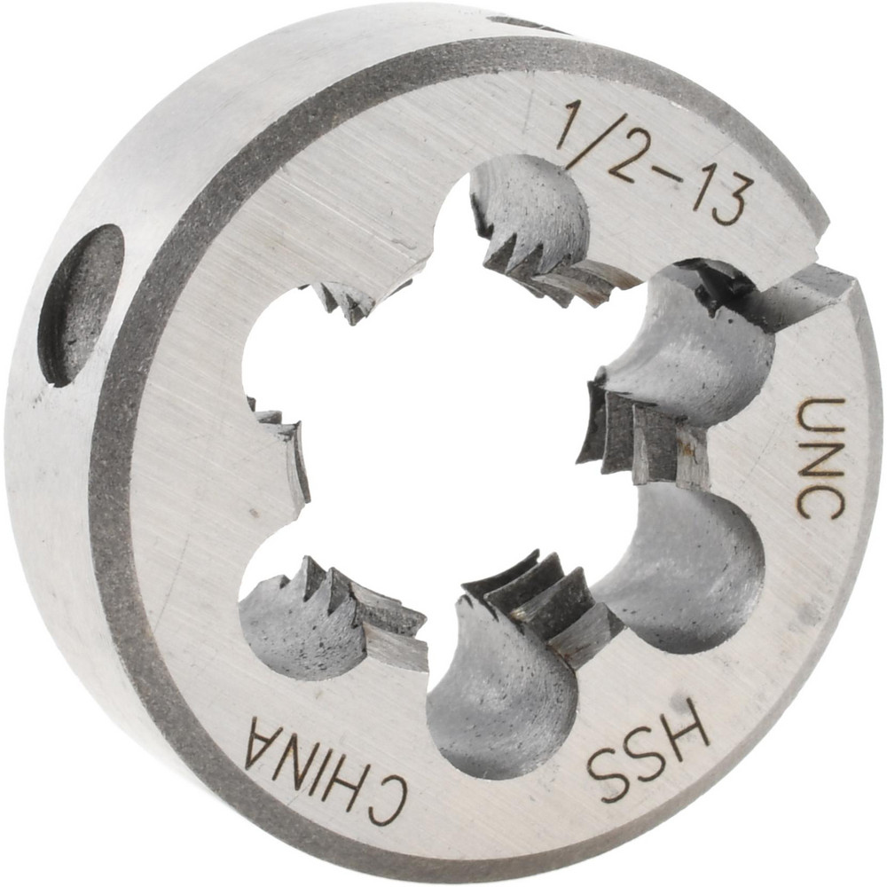 Round Die: 1/2-13, 1" OD, High Speed Steel