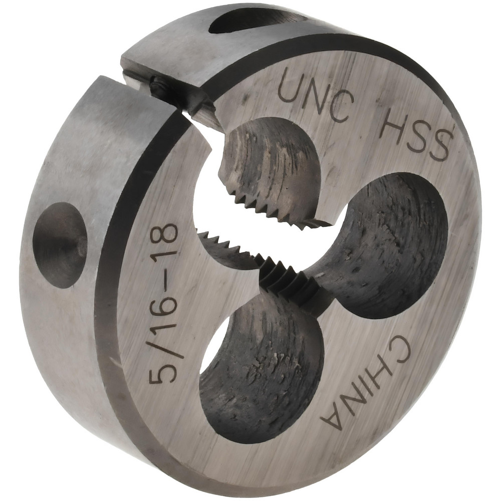 Round Die: 5/16-18, High Speed Steel