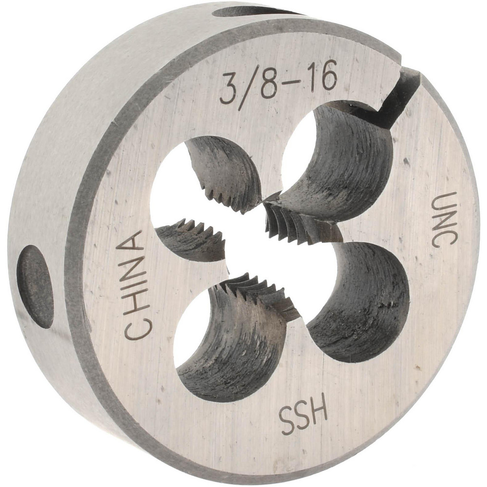 Round Die: 3/8-16, High Speed Steel