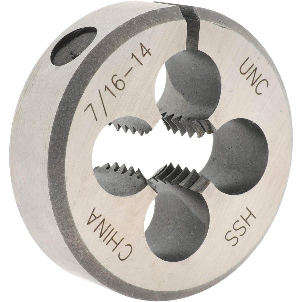 Round Die: 7/16-14, High Speed Steel