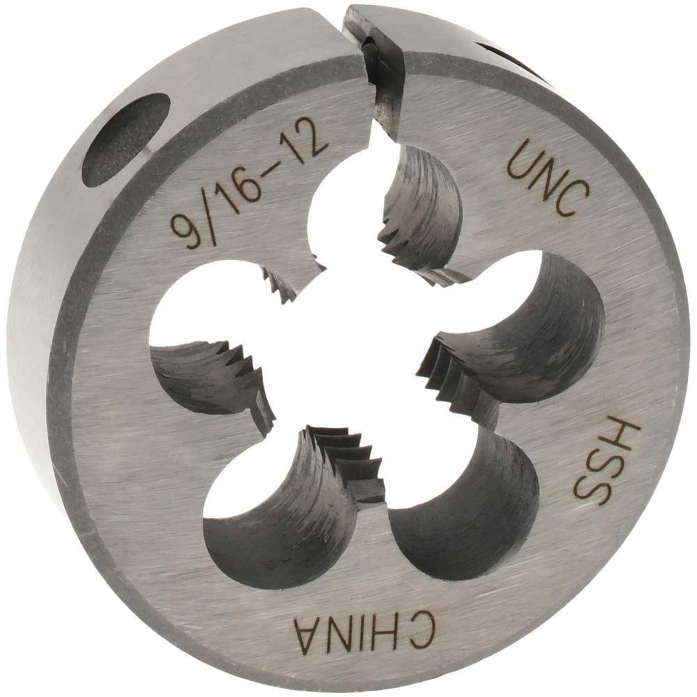Round Die: 9/16-12, High Speed Steel